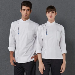 Restaurant Catering Unisex Kitchen Master Chef Uniform Jacket Canteen Hotel Bakery Cook Coat Shirt Long Sleeve Barber Work Wear