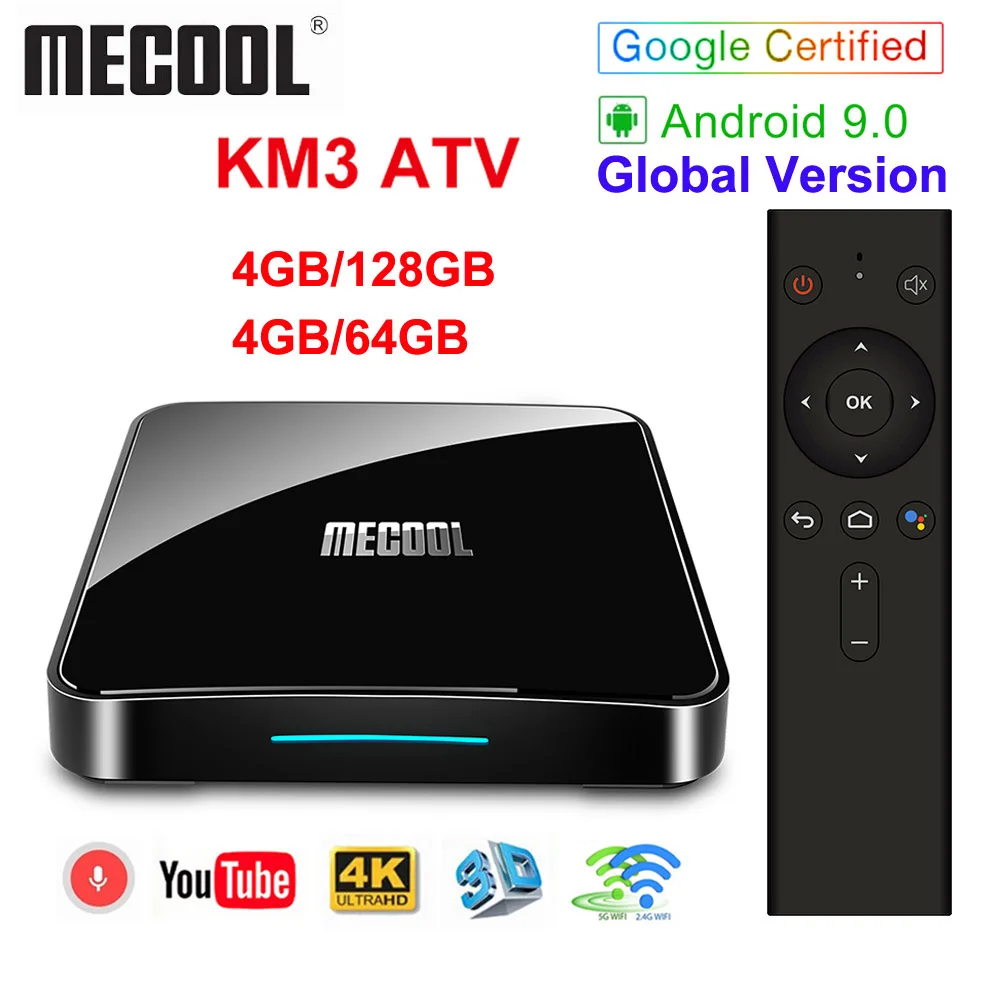 Preise Androidtv 9,0 Google Zertifiziert MECOOL KM9 PRO 4 GB 32 GB Android 9.0 TV Box Amlogic S905X2 4 K Stimme 2,4G 5G Dual Wifi BT4.0 KM9ATV