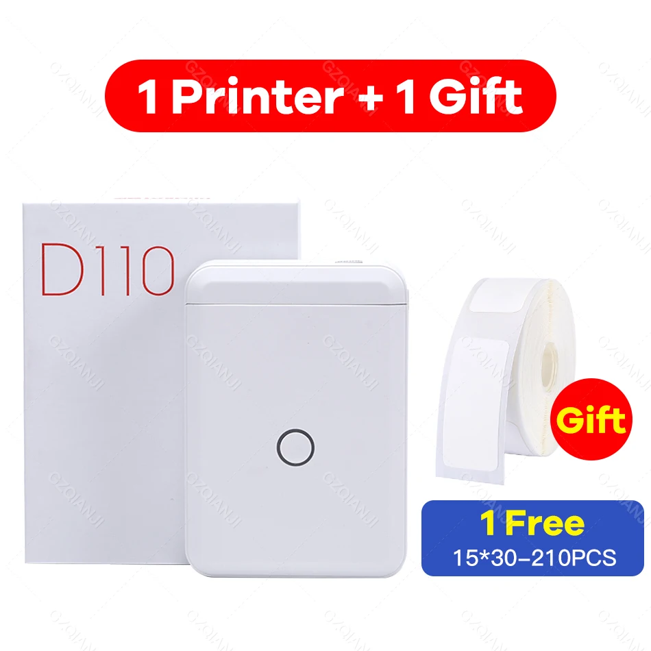 mini printer for android phone Niimbot D110 Mini Portable Thermal Label Printer Paper Roll Hangul Bluetooth Label Printer Sticker Pocket Barcode Printer D11 0 mini printer for laptop Printers