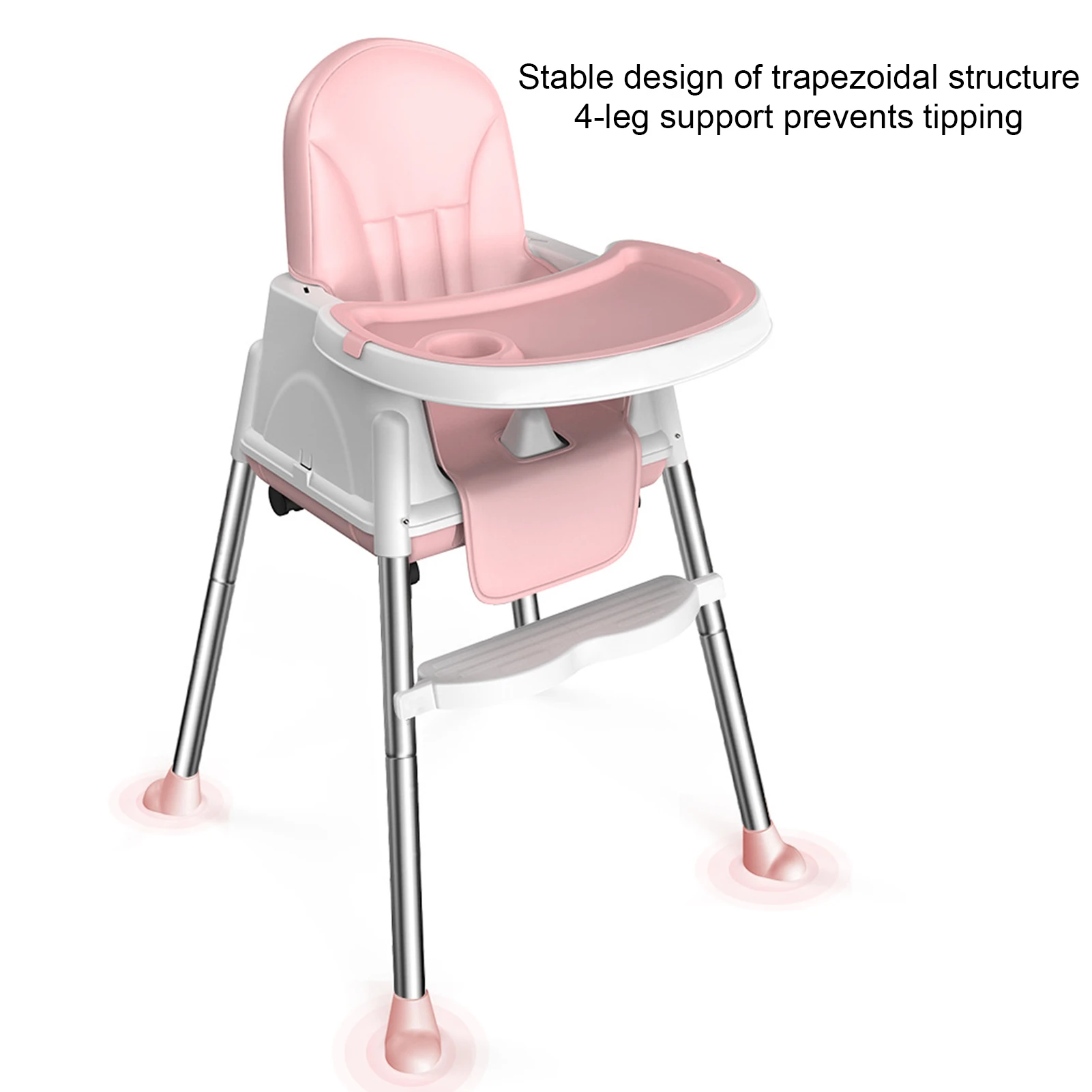 Portable Baby Seat Baby Dinner Table Dining Chair Height Adjustable High Chair With Feeding Tray For Children