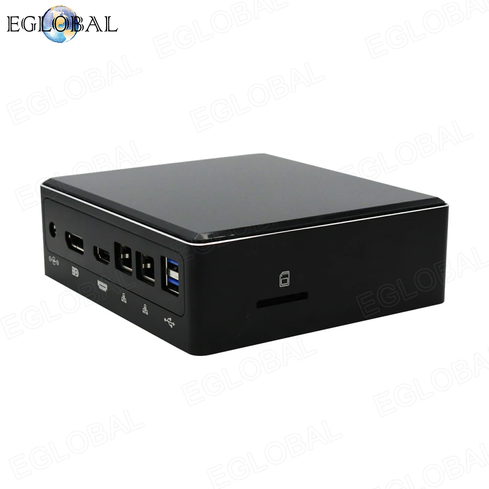 

Eglobal Mini PC NUC Computer Intel i7 8550U i5 8250U 4 Core 8 Threads 2*DDR4 2*Lans M.2 NVMe Win10 Pro Linux WiFi USB-C DP HDMI