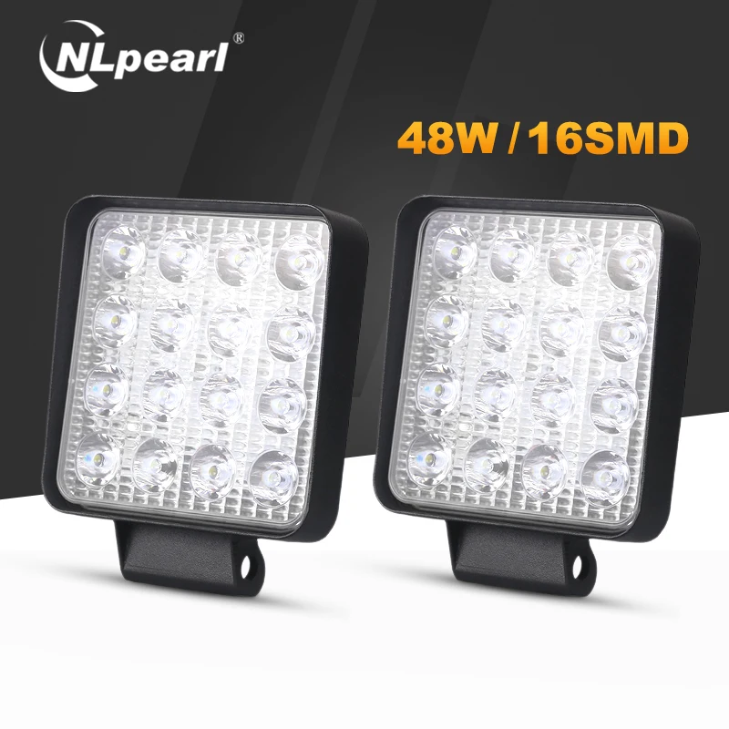 Nlpearl 2x4 дюйма Автомобильный светильник сборки 42 Вт 48 светодиодный туман s для