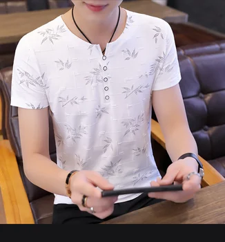 

Short-sleeved t-shirt men's casual simple bottoming shirt half-sleeved clothes 7973