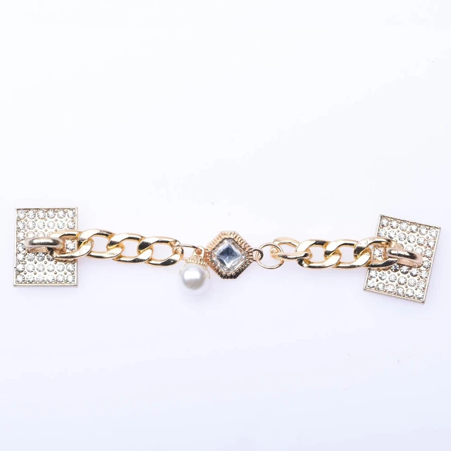 1 Pcs New Designer Chain Shoe Charms Croc Accessories Metal Charm Decoration for Croc Clog Shoes Pendant Buckle for Girl Gift r6660