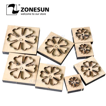 

ZONESUN Flower Leather Cutting Die DIY Cut Out Leather Decoration Wood Template Punching Die Cuts Steel Rule Die