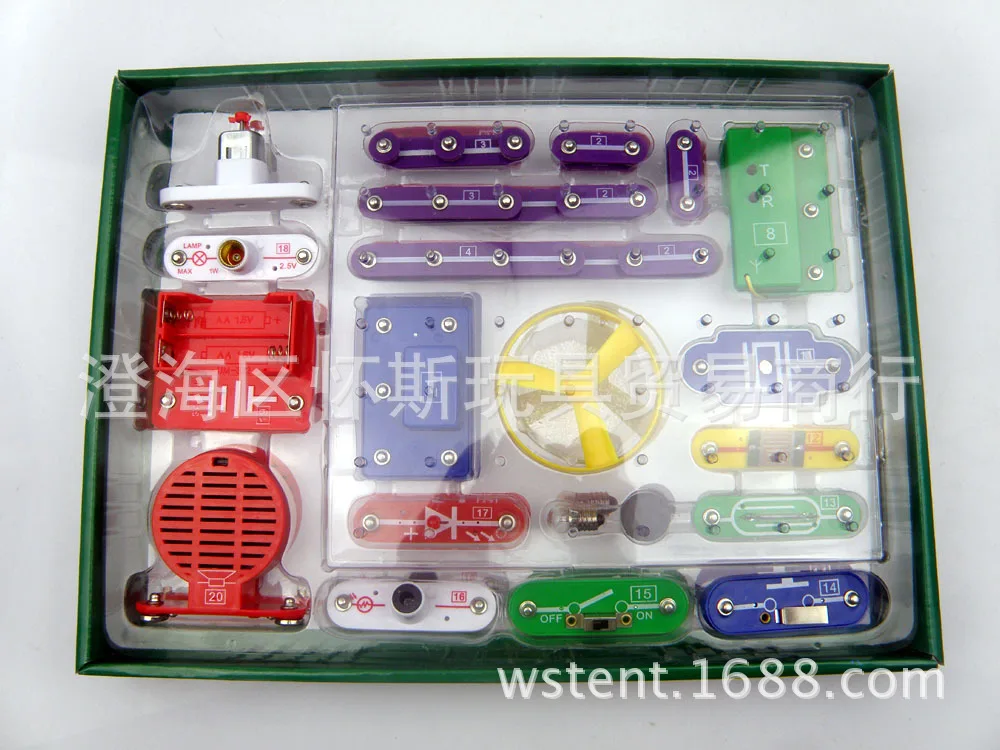 

W-335 Teacher Wang Electronic Bricks in English Version Children'S Educational Toy Electronic Teaching Aids Building Blocks