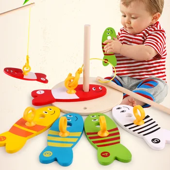 

Baby Wooden Digital Fishing Games Word Nesting Fishing Toys Child Birthday Christmas Gifts Toys Game
