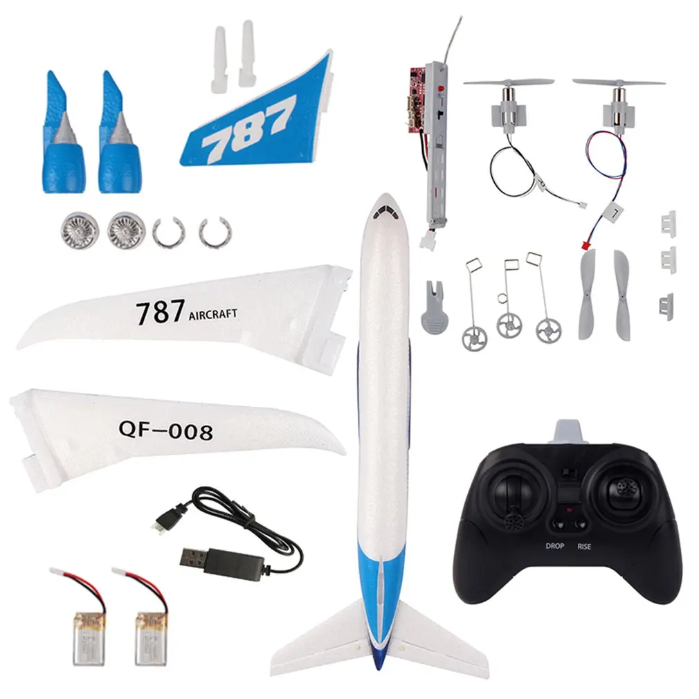 DIY самолет с дистанционным управлением EPP Радиоуправляемый Дрон Boeing 787 2,4G 3Ch RC самолет с фиксированным крылом самолет для детей подарок на день рождения мальчика