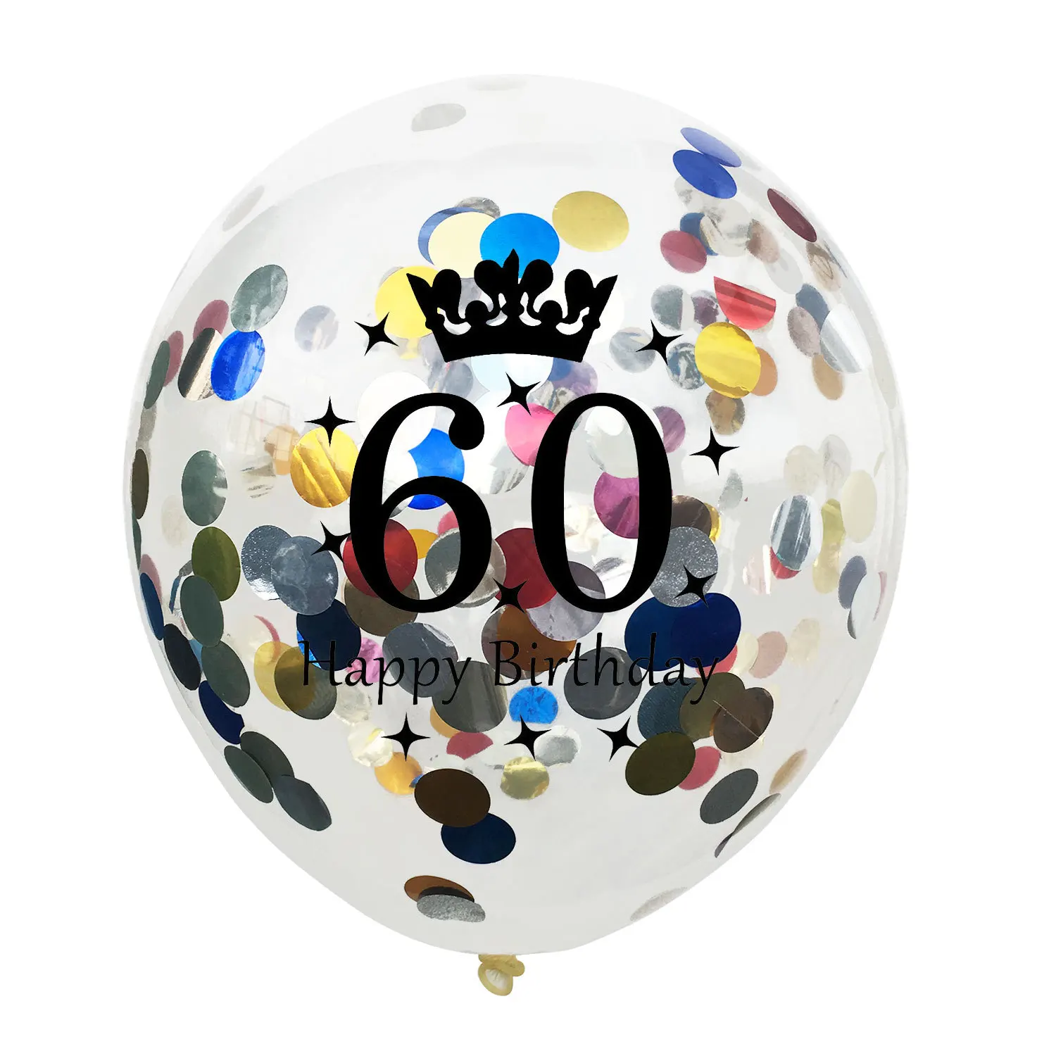 5 шт. 12 дюймов шарики короны счастливый воздушный шар на день рождения прозрачный латексный шар 18 21 30 40 лет День рождения украшения для взрослых баллон - Цвет: mix 60