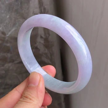 

Natural Burmese Jadeite 54-64mm Light Purple Bracelet Elegant Princess Jewelry Send Mom to Girlfriend