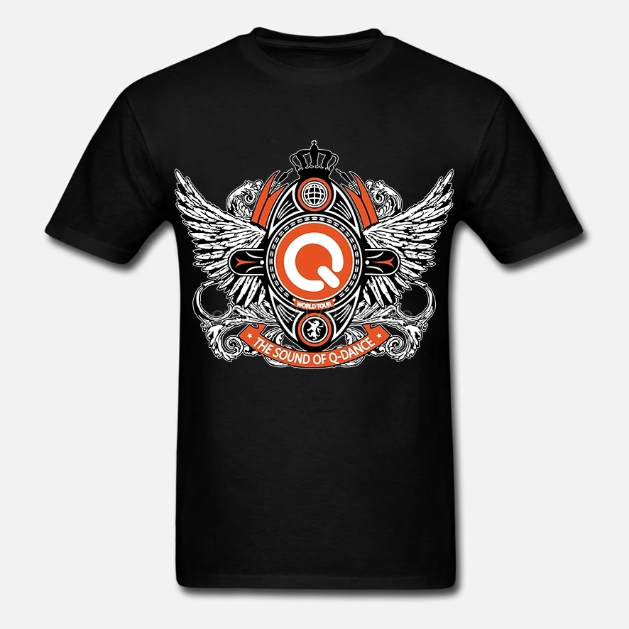 Новая мужская черная футболка Q-Dance с звуком Q электродома размер от S до 3XL(1) |