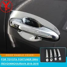 Хромированная накладка на дверную ручку для Toyota Fortuner HILUX SW4 REVO RAV4 innova аксессуары АБС-пластик для стайлинга автомобилей YCSUNZ