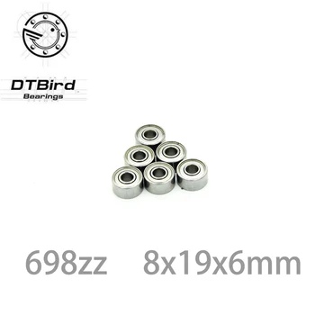 

20pcs/lot 8*19*6mm 8x19x6mm 698ZZ 698Z 698-2Z metal shielded skate bearing steel radial deep groove ball bearing 8X19X6MM