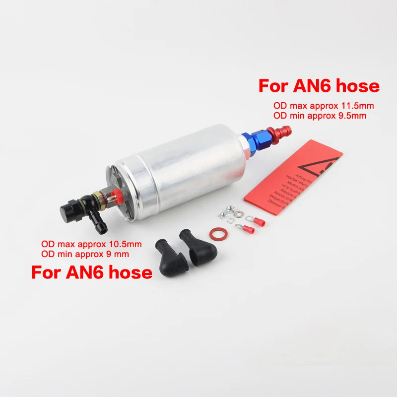 Высокое качество внешний топливный насос 044 OEM: 0580 254 044 Poulor 300lph с AN6 нажимной фитинг D