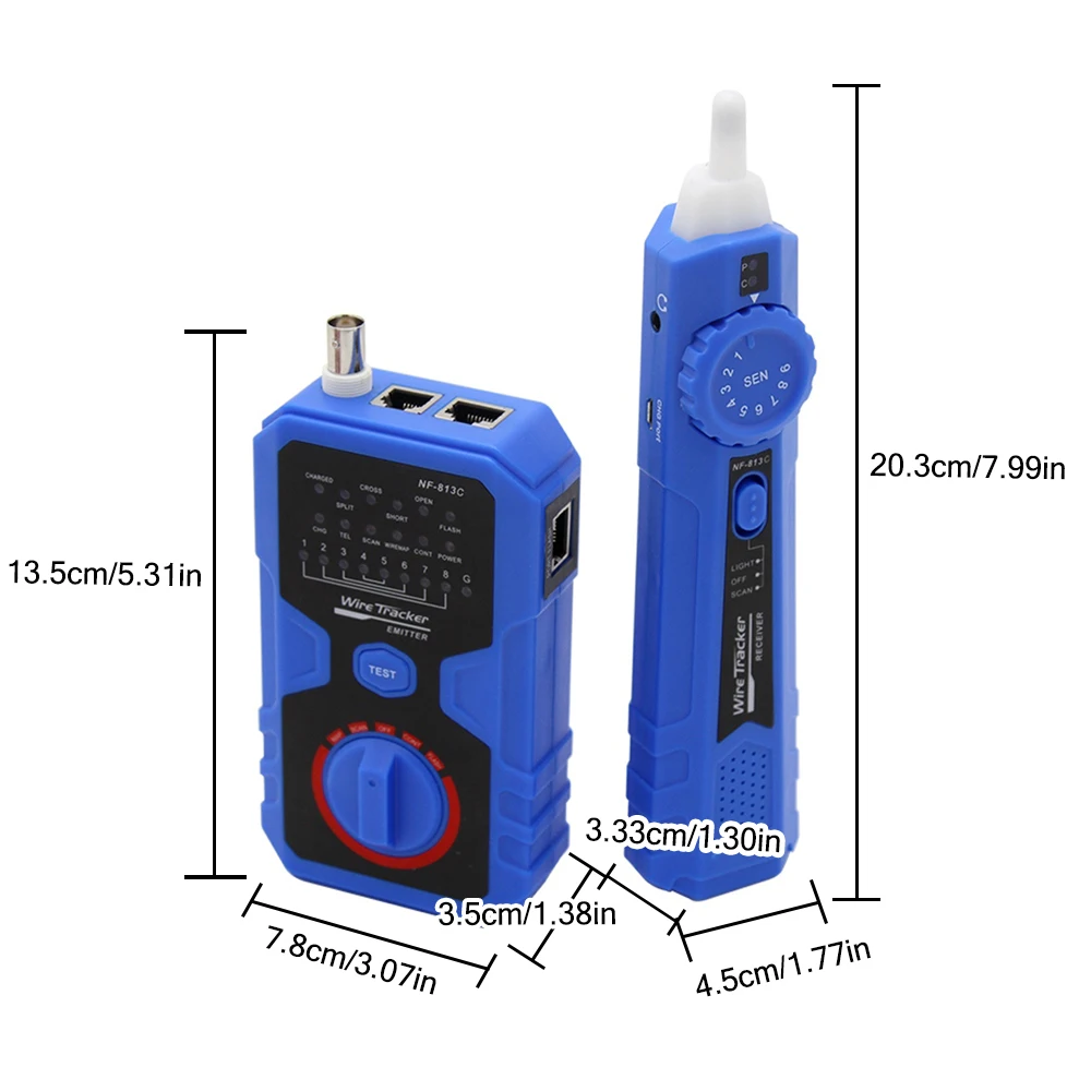NF-813C тестер сетевого кабеля для кабеля Ethernet LAN стационарный телефонный провод инструмент тестирования
