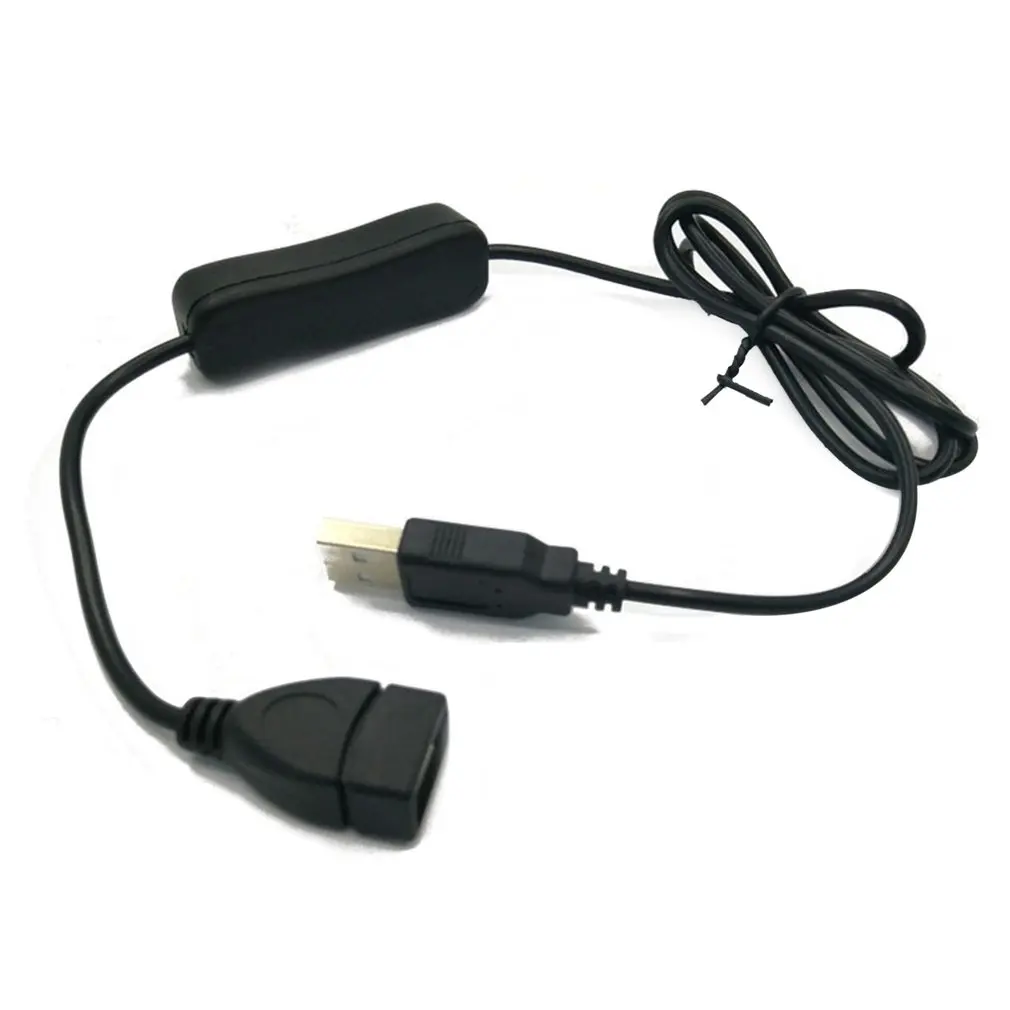 USB мужчина к женскому удлинитель с выключателем 1 м Мощность линия 4-х ядерный 28AWG чистый Медный провод Поддержка U диск передачи данных