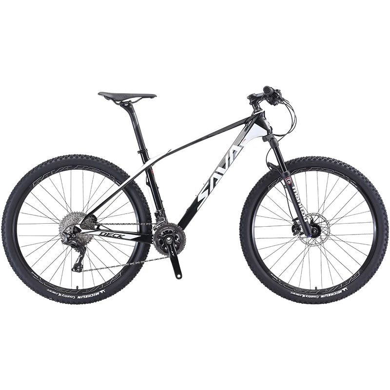 SAVA DECK700 Мужской горный велосипед из углеродного волокна горный велосипед 29 mtb велосипед с SHIMANO XT M8000 велосипеды горный mtb - Цвет: Black