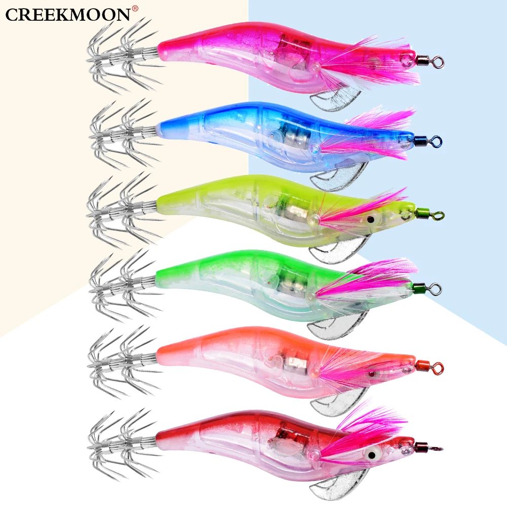 

6 шт./компл. 10 см 12,2 г мигасветодиодный светодиодная электронная светящаяся искусственная приманка для рыбалки фонасветильник 2,5 # крючок Ночная приманка на окуня