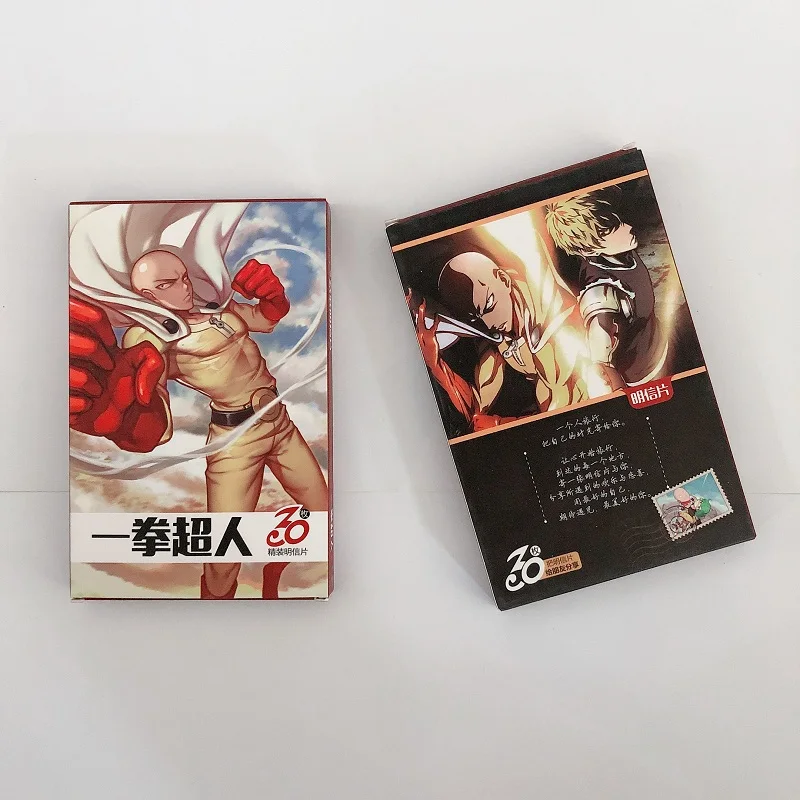 30 Sheets/Set Anime ONE PUNCH-MAN Postcard Saitama Genos Greeting Cards Fans Collection Gift 14x9 cm