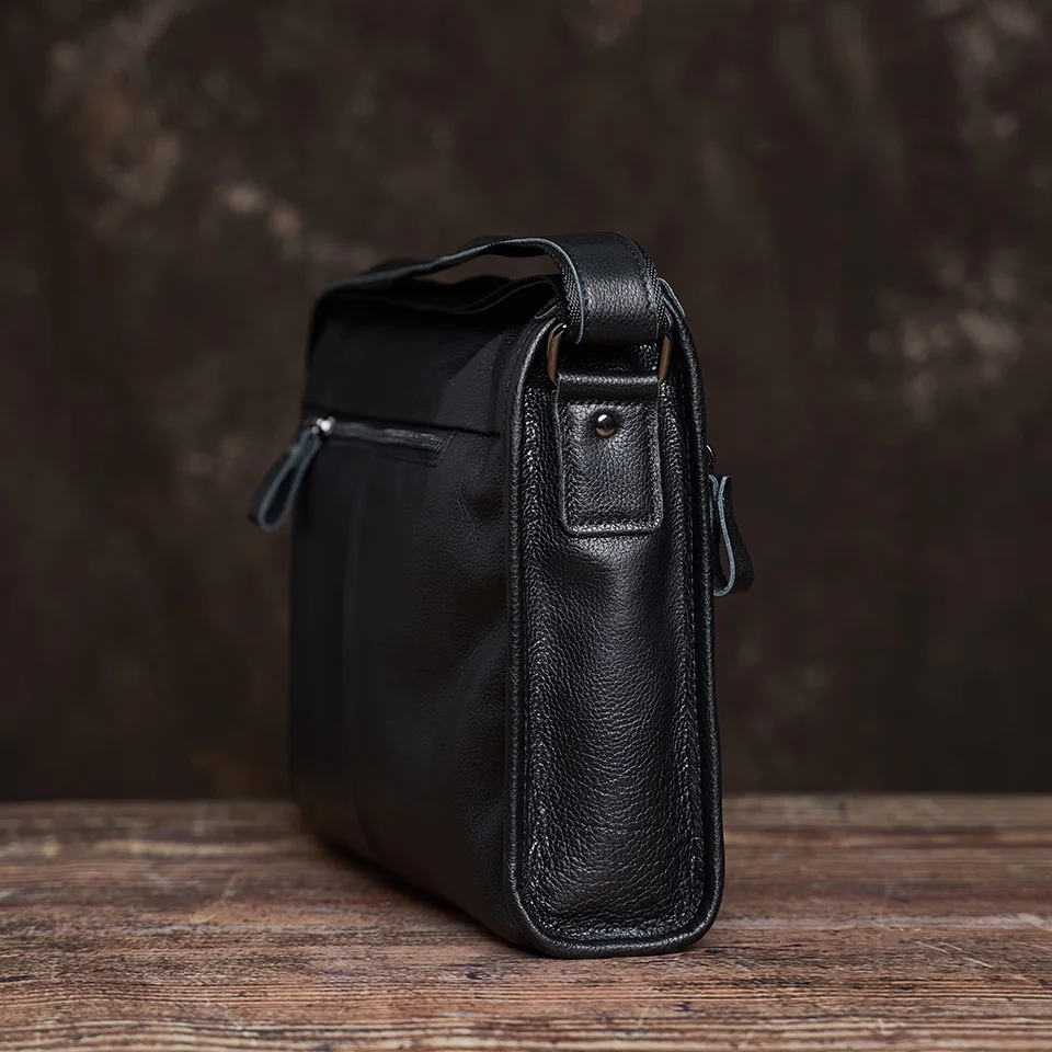 Casual männer Schulter Tasche Aus Echtem Leder Business Umhängetaschen Hohe Kapazität Klassische Messenger Für 10,5 Zoll Ipad NUPUGOO – Detail 9