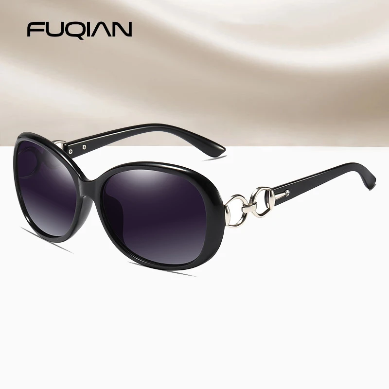 big square sunglasses FUQIAN Luxruy Oval Sunglasses Polarized Women Classic Oversized Female Sun Glasses Fashion Driving Sunglass Oculos UV400 square sunglasses women