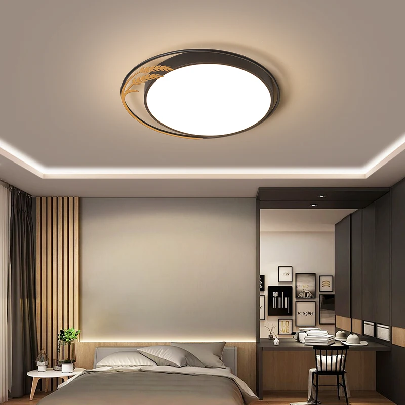 Round LED Ceiling Lights With Remote For Dining Room Bedroom Kitchen Corridor Lusure Lamps Fixture Indoor Decoration Home Light