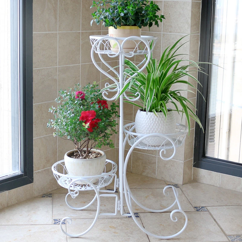

Balcony Flowerpot Shelves Multi-storey Indoor A Living Room Shelf Potted Plant Frame European Style Three Layers Botany Frame