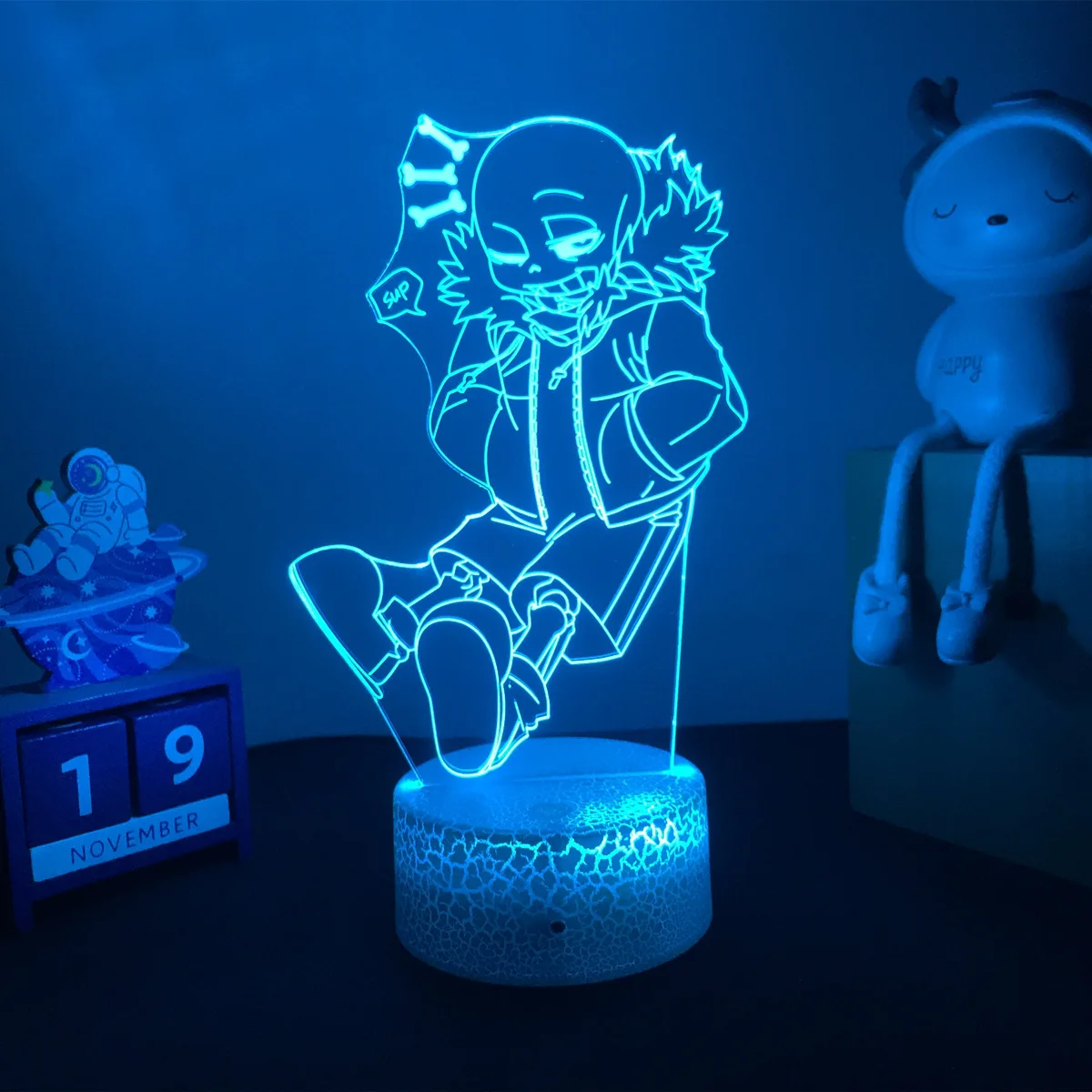 Led Night Light 16color 3D lamp Game Undertale Sans Figure Bedside Lamp for Bedroom Decor Kids Birthday Gift bright night light