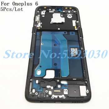 

5Pcs/Lot For Oneplus 6 Middle Frame Cover Case Front Housing chassis Phone LCD Display Bezel Faceplate Frame With side key