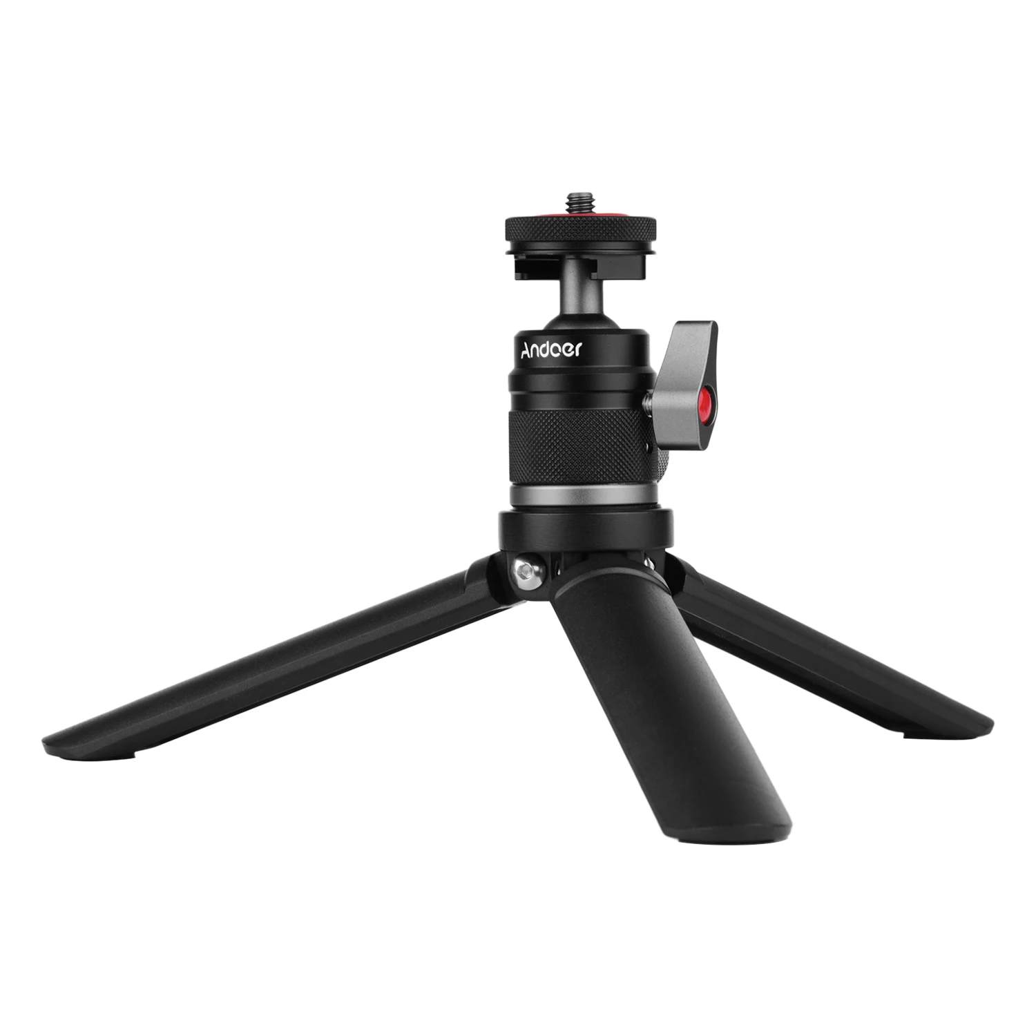 Andoer Mini Cold Shoe Ball Head Tripod Dual Use Aluminum Alloy