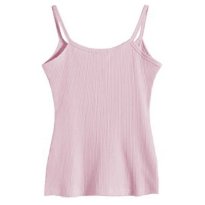 Женщины без рукавов Camisole Tank Top Slim Fit Передняя Кнопка Низкий вырез летний топ-MX8