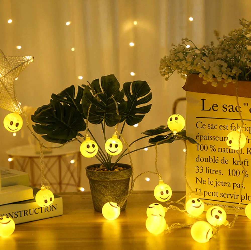 

LED lights emoticon package creative decorative string girl indoor Christmas lights