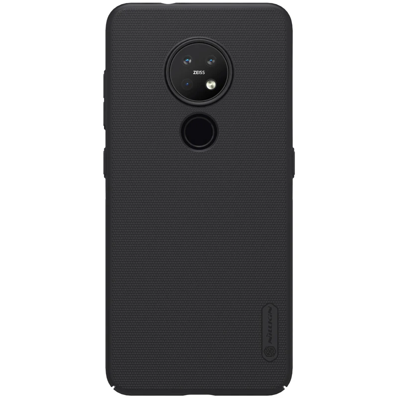 Черный Для Nokia 7,2 6,2 чехол Nillkin матовый щит жесткая задняя крышка из ПК матовый чехол для Nokia 7,2 чехол Подарочный держатель - Цвет: Черный