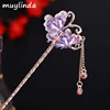 Muylinda Rhinestone Flower Hair Stick For Women Vintage Crystal Hairpin Jewelry With Party Girls Fashion Butterfly Hair Pins ► Photo 1/6