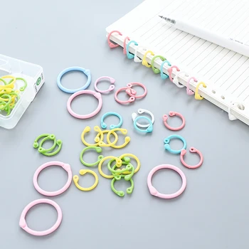 

8pcs-30pcs Circle Ring paper clips binding rings scrapbooking Book Binder for Desk Calendar DIY Albums Office School Supplies