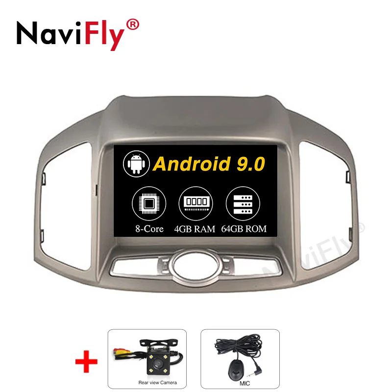Автомобильный dvd-радиоплеер для Chevrolet Captiva 2011 2012 2013 Android 9,0 авто gps навигации мультимедийный плеер 2 ГБ/4 ГБ - Цвет: 4GB-64GB-Camera
