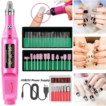 

54PCS/set Electric Nail Art Drill Bits Kit Nail Grinder Polishing Tools Manicure Pedicure Tool Women Dropshipping TSLM1