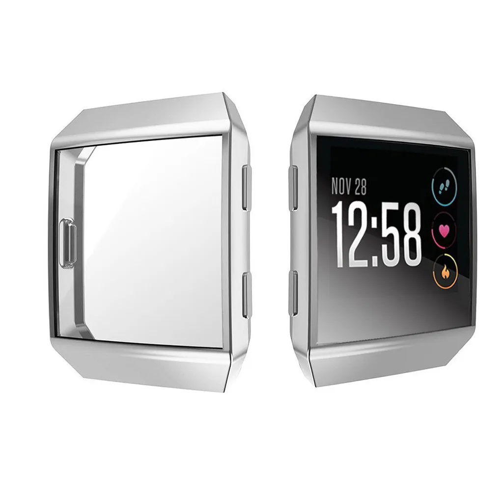 20/все вокруг экрана Защитный чехол для Fitbit Ionic Смарт часы покрытие из ТПУ протектор экрана закаленное 3D полное покрытие - Цвет: E