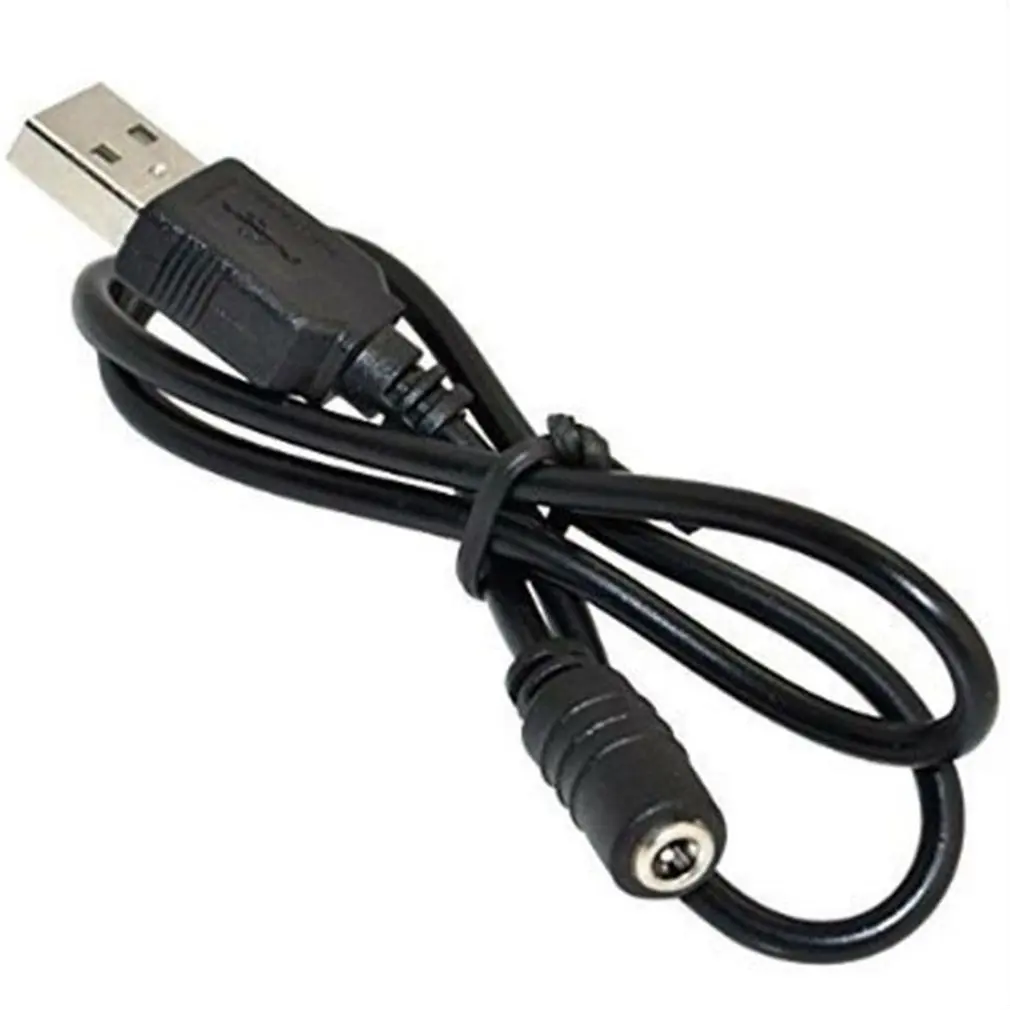 50 см USB штекер 1,35x3,5 мм Женский DC мощность баррель 5V кабель питания черный