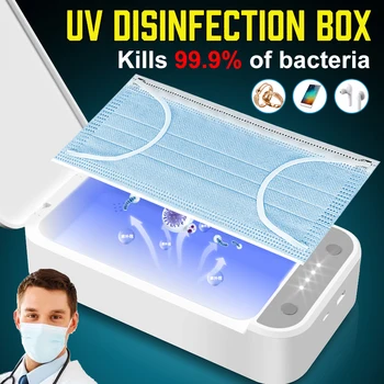 

UV Sterilizer Box Esterilizador Light Disinfect face mask Jewelry Phones Cleaner Sanitizer Cabinet Esterilizador Ultraviolet