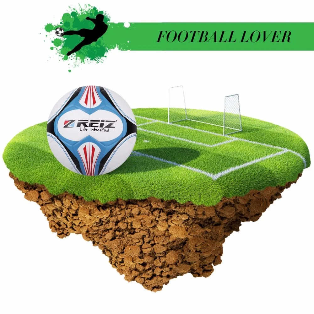Premium Leather Football Official Size 4 Soccer Ball Matching Color Decorative Pattern Ball With Net Needle