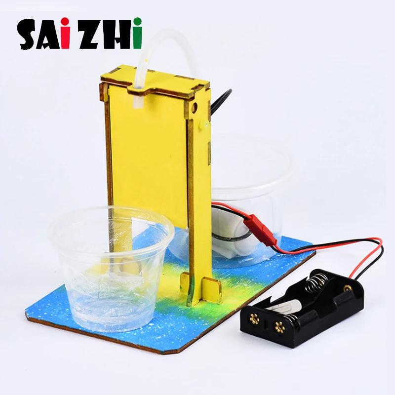 Saizhi Automatic Water Dispenser Kids DIY Science Project STEM Educaiton Kits School Physics Experiments Boys Creative Toys |