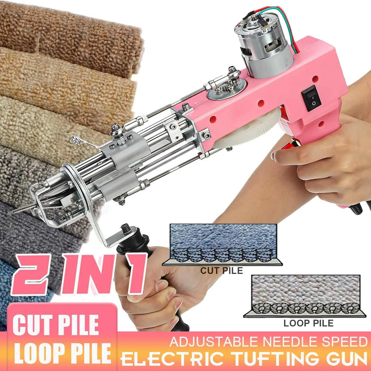 Tufting Gun 2 In 1 Cut Pile And Loop Pile Rug Tufting Gun Electric Carpet Tufting Gun Home