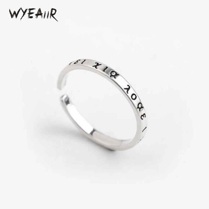 WYEAIIR винтажные греческие буквы изысканные Оригинальные милые свежие 925 пробы