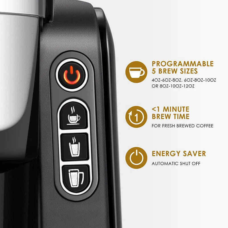 HiBREW K-Cup brewer; Кофеварка-машина, Кофеварка Kcup с одной чашкой, Капсульная кофемашина, автоматическая кофеварка