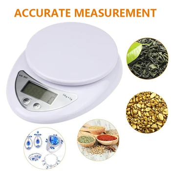 

Household Round Kitchen Scale Food Diet Postal Kitchen Scales Balance Measuring Weighing Scales LED Electronic Digital Scales