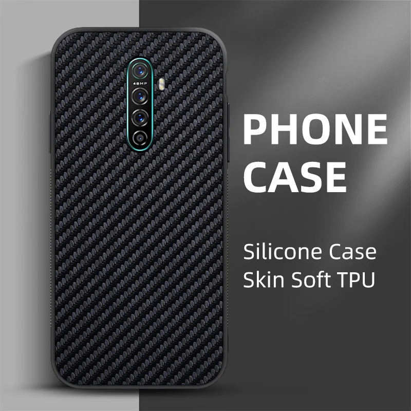 Realme X2 Pro Чехол из углеродного волокна силиконовый защитный бампер для телефона для OPPO Realme XT X2 5 3 Pro C2 X Reno 10X 2Z Ace Z чехол