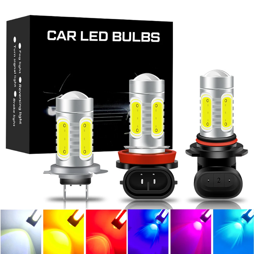 

2Pcs New H11 H8 9006 9005 HB3 HB4 h1 h3 P13W High Quality COB LED Auto Fog Lamps High Power Car anti fog Light Bulb 6000K White