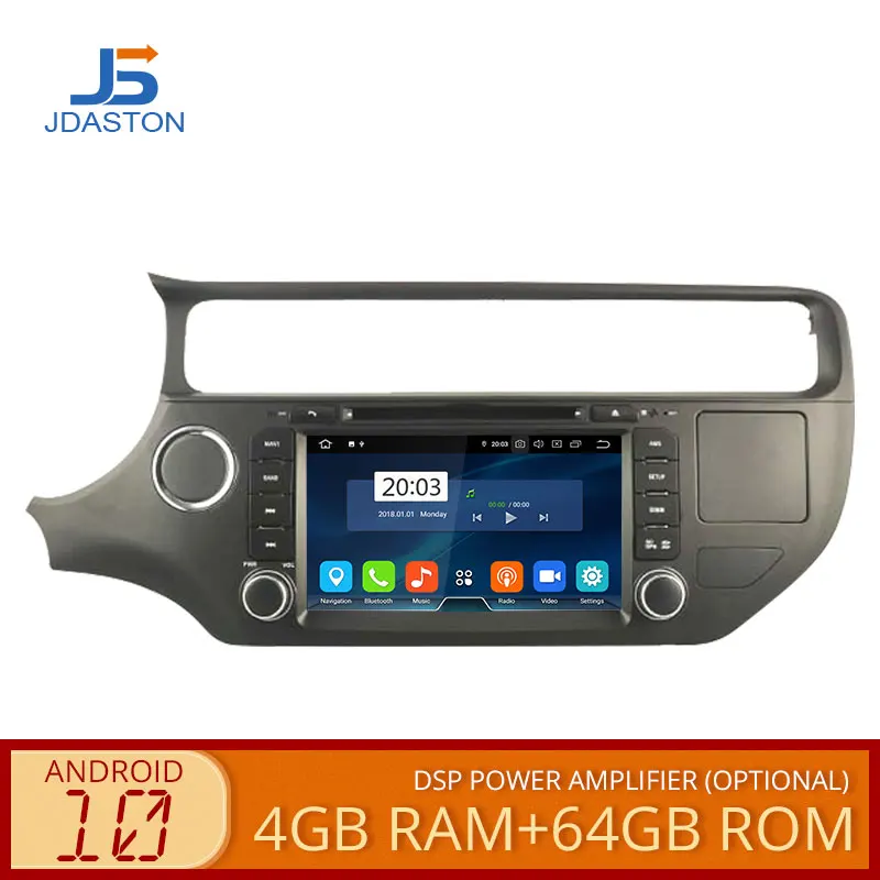 Автомобильный DVD-плеер JDASTON 2 DIN Android 10 0 для KIA RIO K3 2012 2013 2014 Восьмиядерный 4 Гб + 64 ГБ
