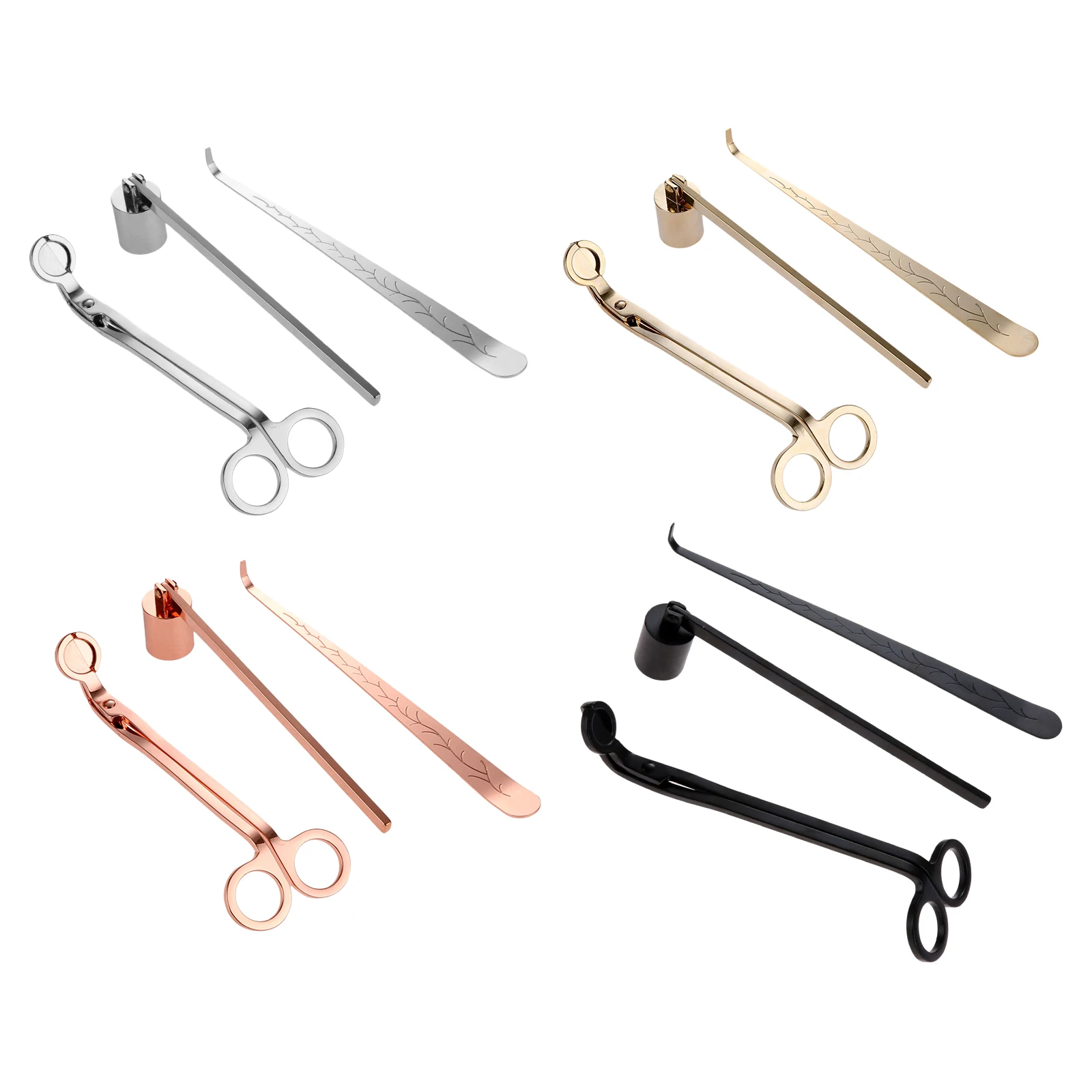 Stainless Wick Snuffer Hook Clipper Candle Trimmer Oil Lamp Trim Scissor Cutter Tools Set | Дом и сад
